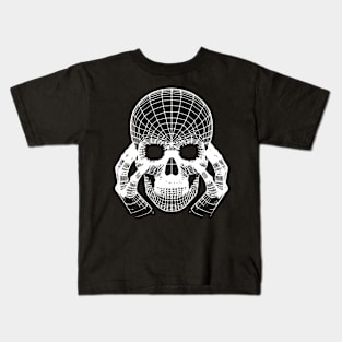 skull  wireframes design Kids T-Shirt
